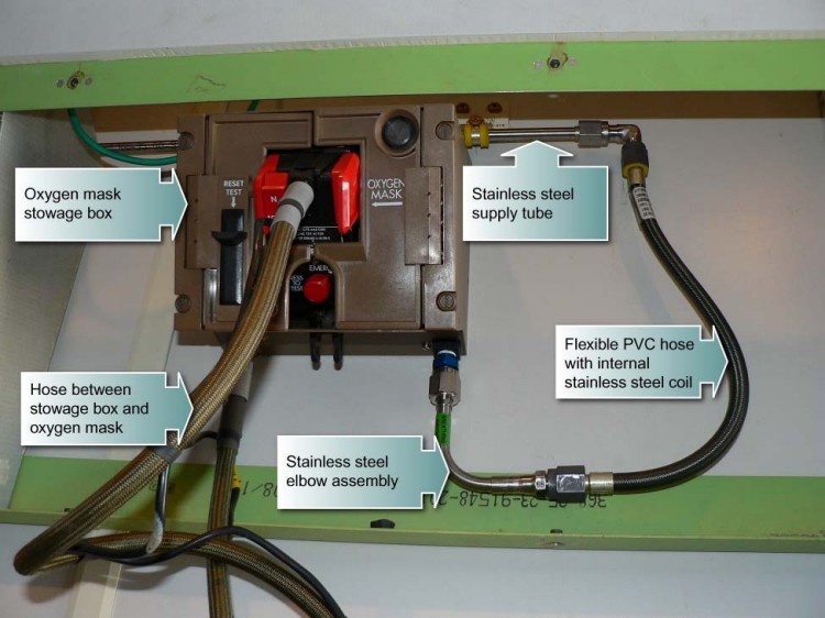 Oxygen System Components in Supernumerary Compartment (Photo: NTSB)
