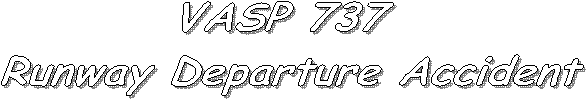 VASP 737 
Runway Departure Accident